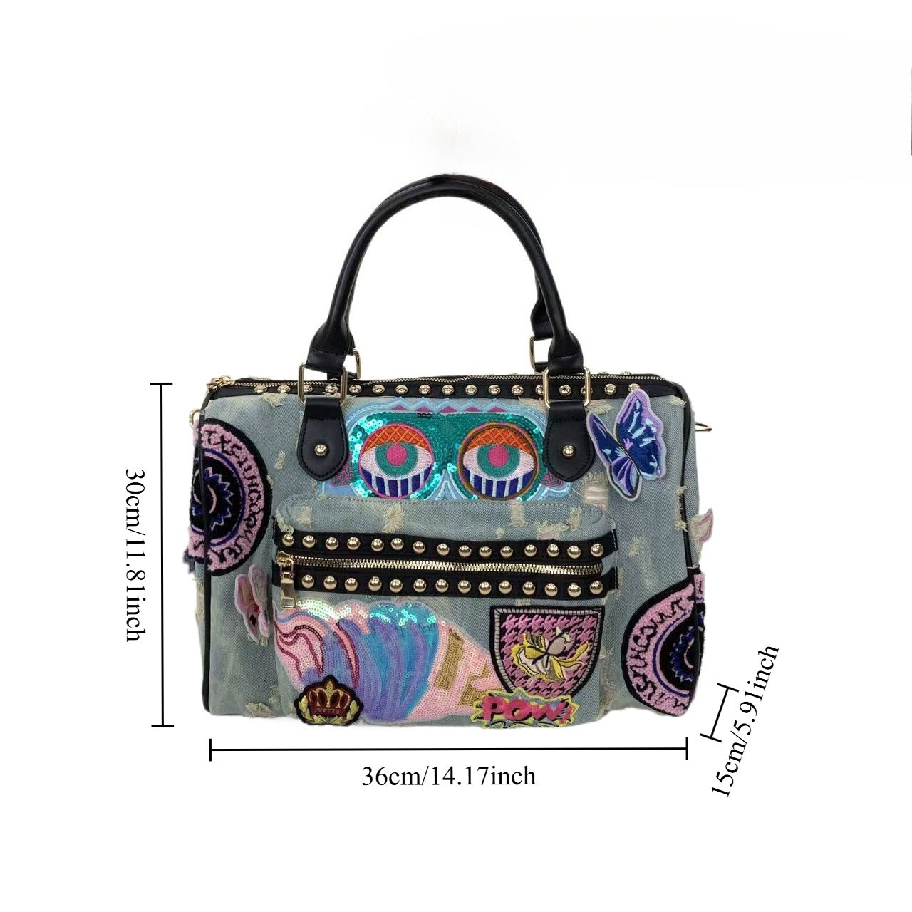 The Brat Patch Denim Carry-All