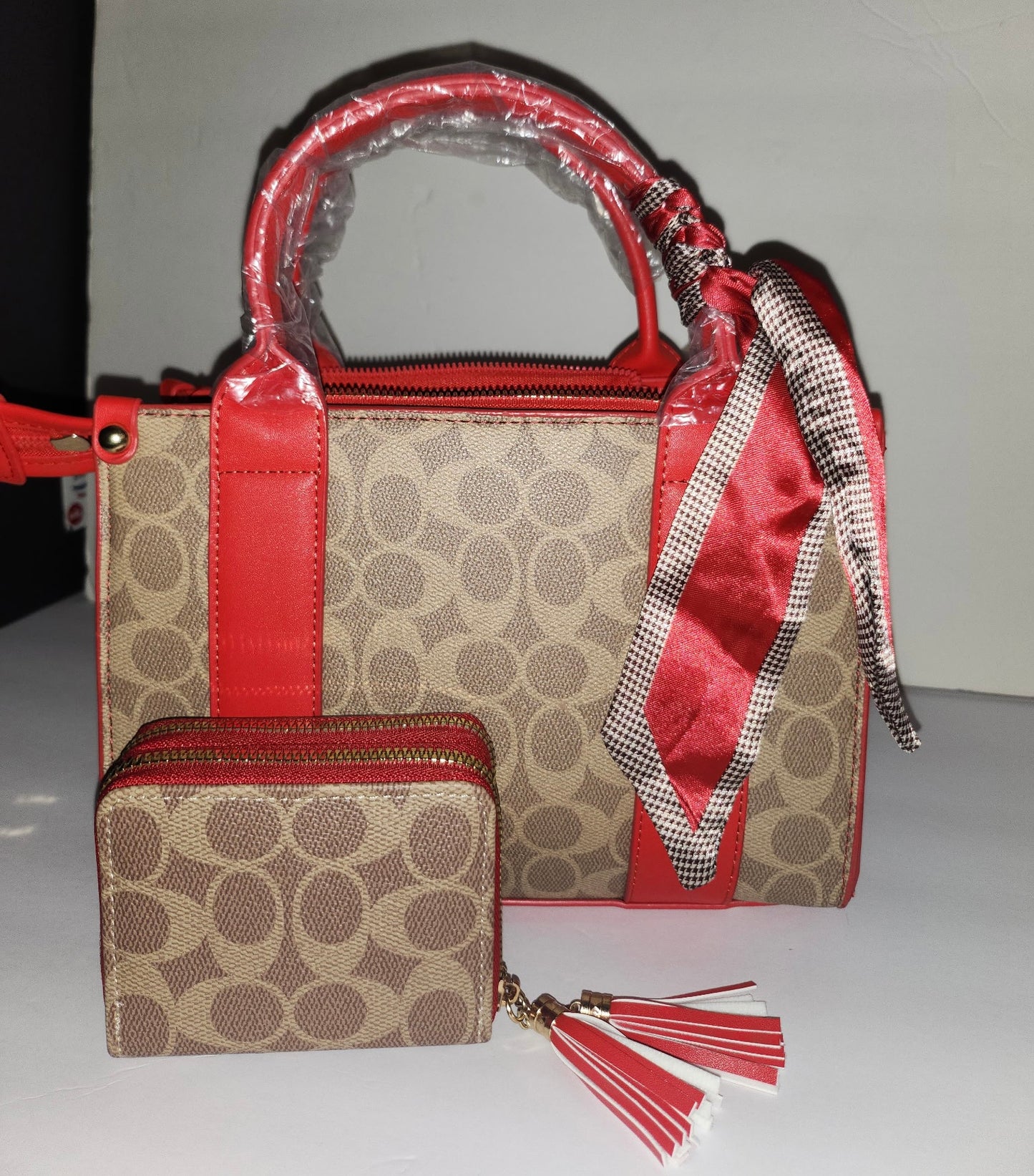 Mini Red A B "C" Dupe with Wallet