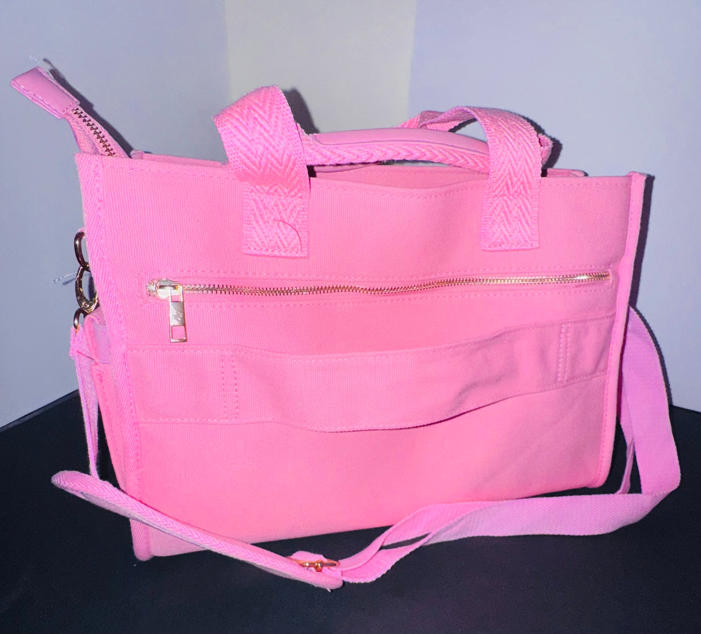 Pink Canvas Tote Bag