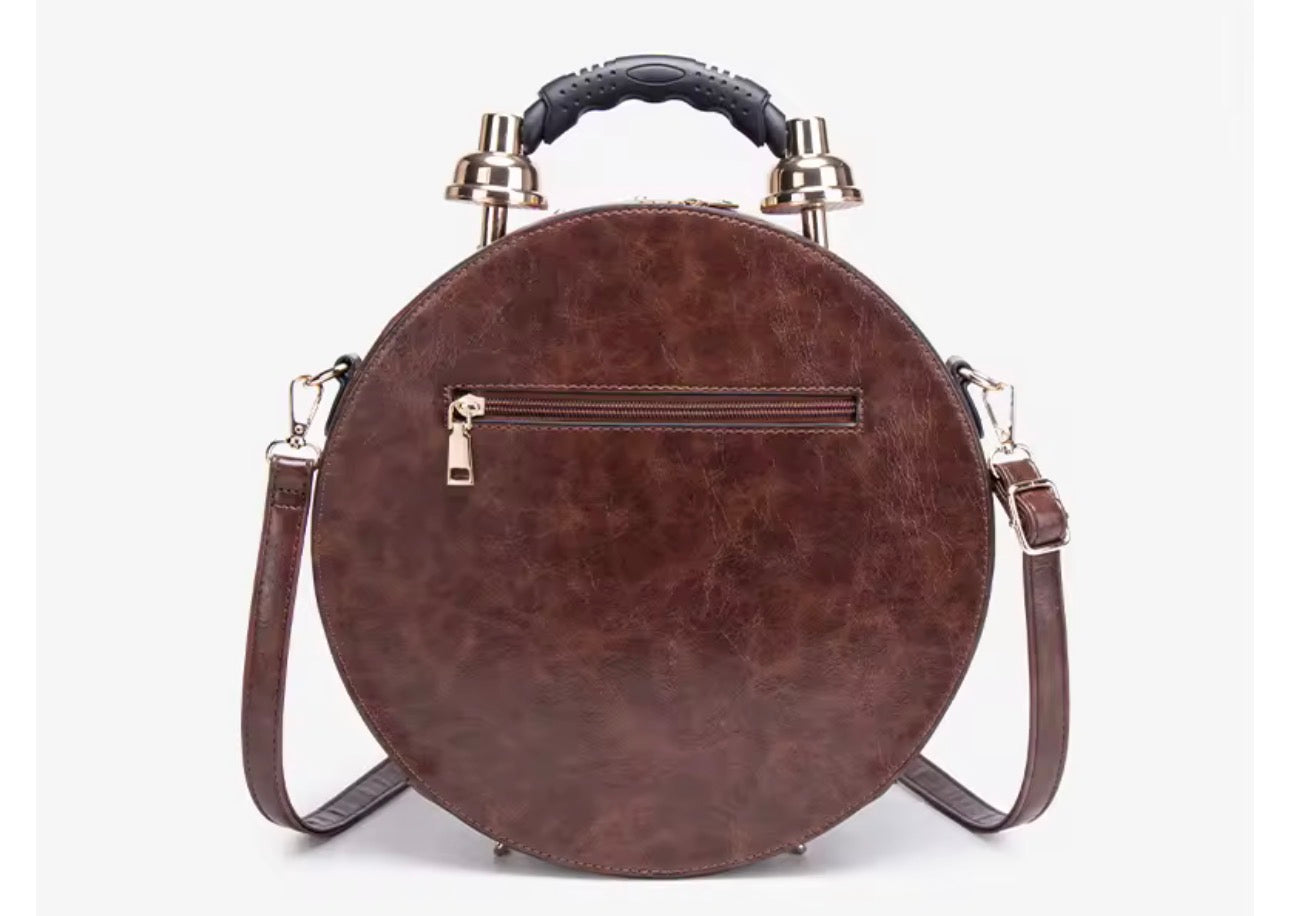 Working Clock Purse (Burgundy Brown)