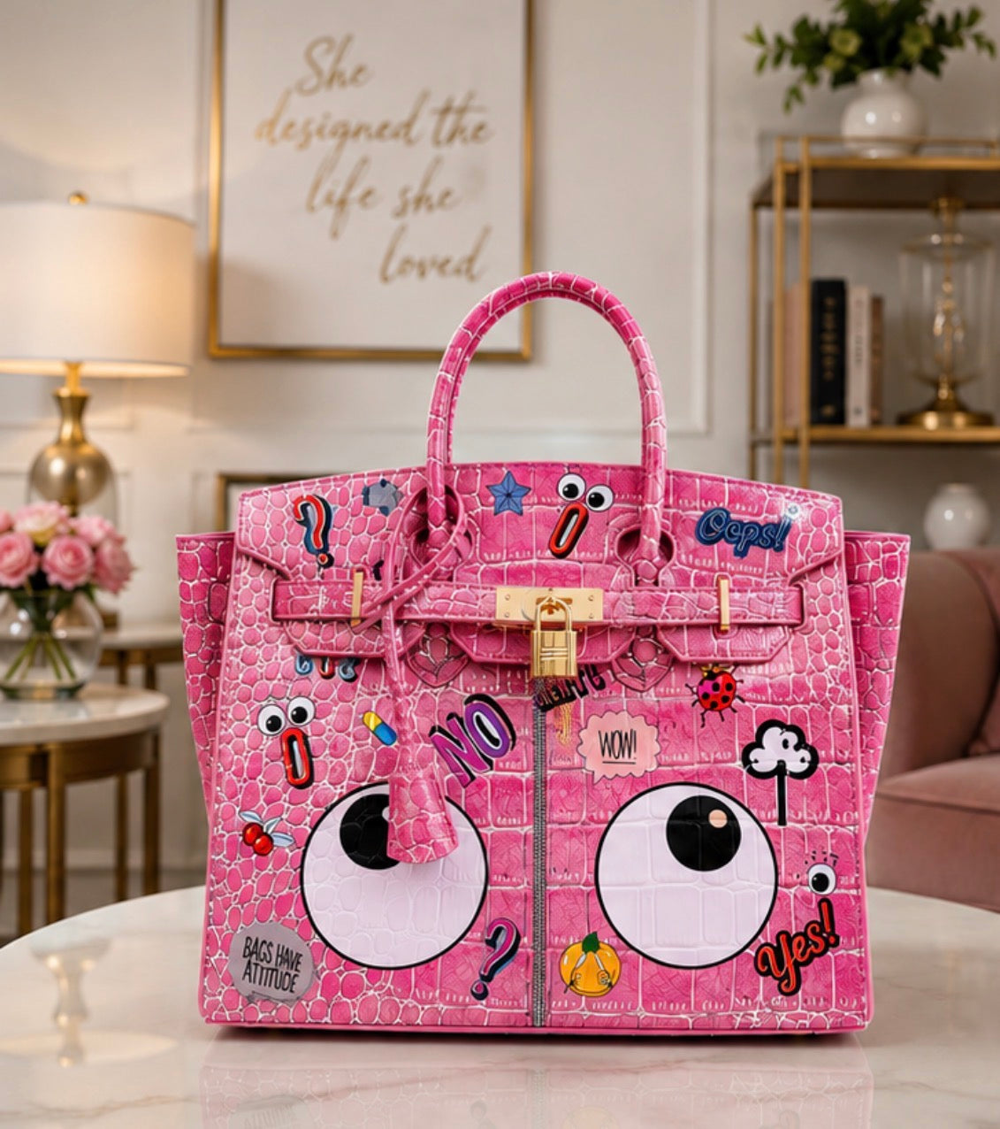 The Based in Pink Handbag Set