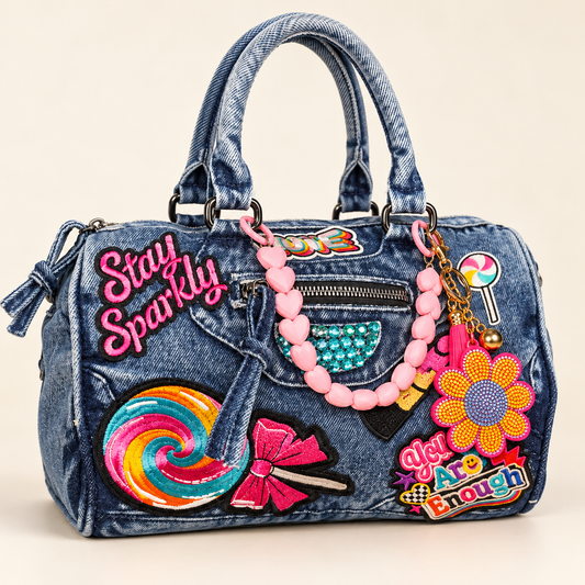 Sweeties Dreams Denim Handbag (Blue)