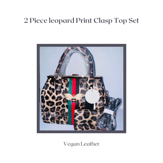 Leopard Print Luxe Handbag Set