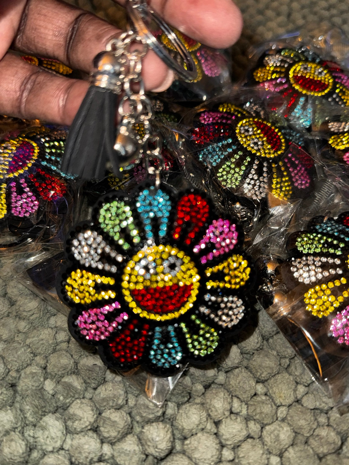 Rainbow Sunflower Charm