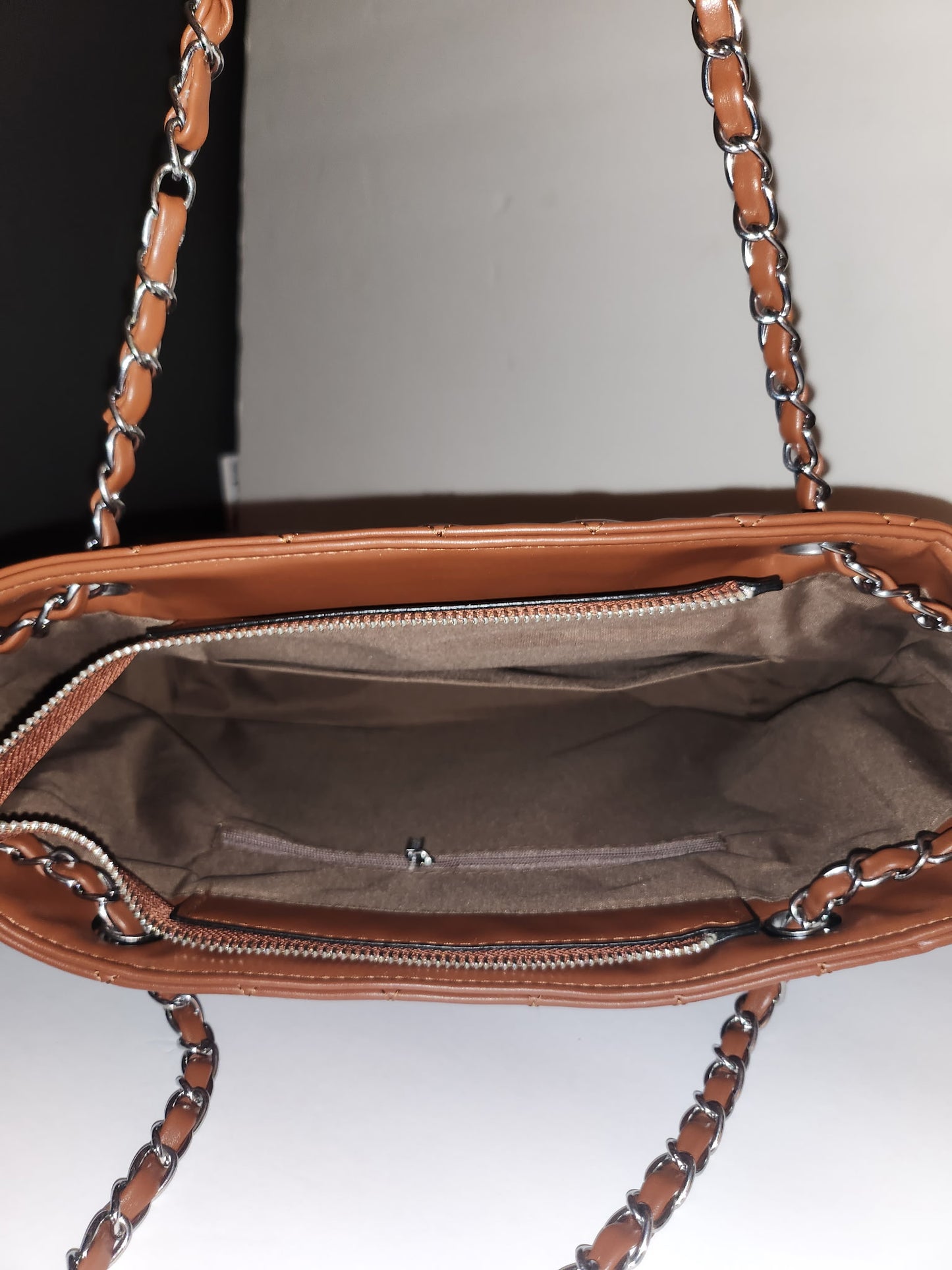 Baby Elisa Quilted Shoulder Bag in Caramel-Brown