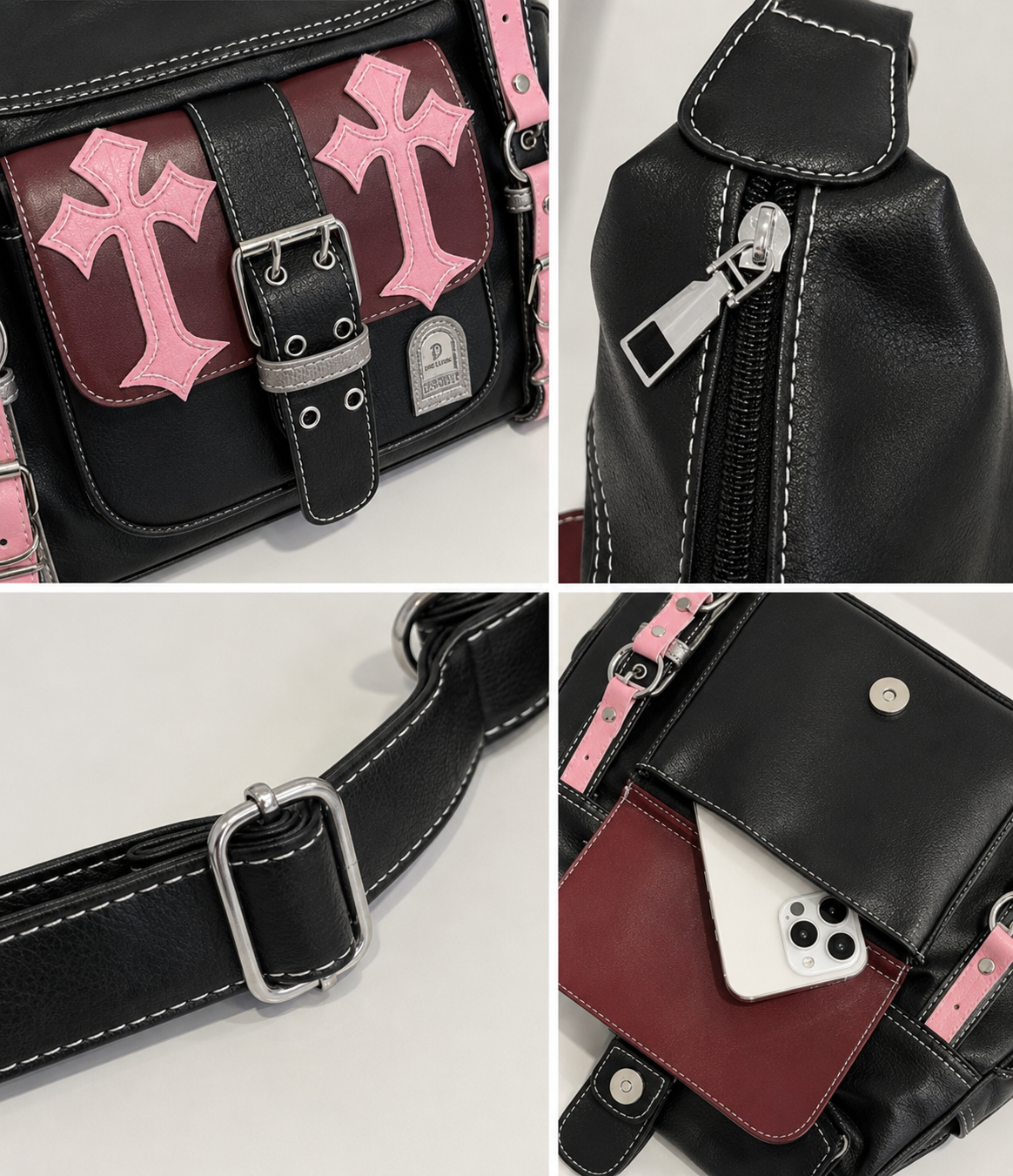 Grunge Pink Y2K Handbag
