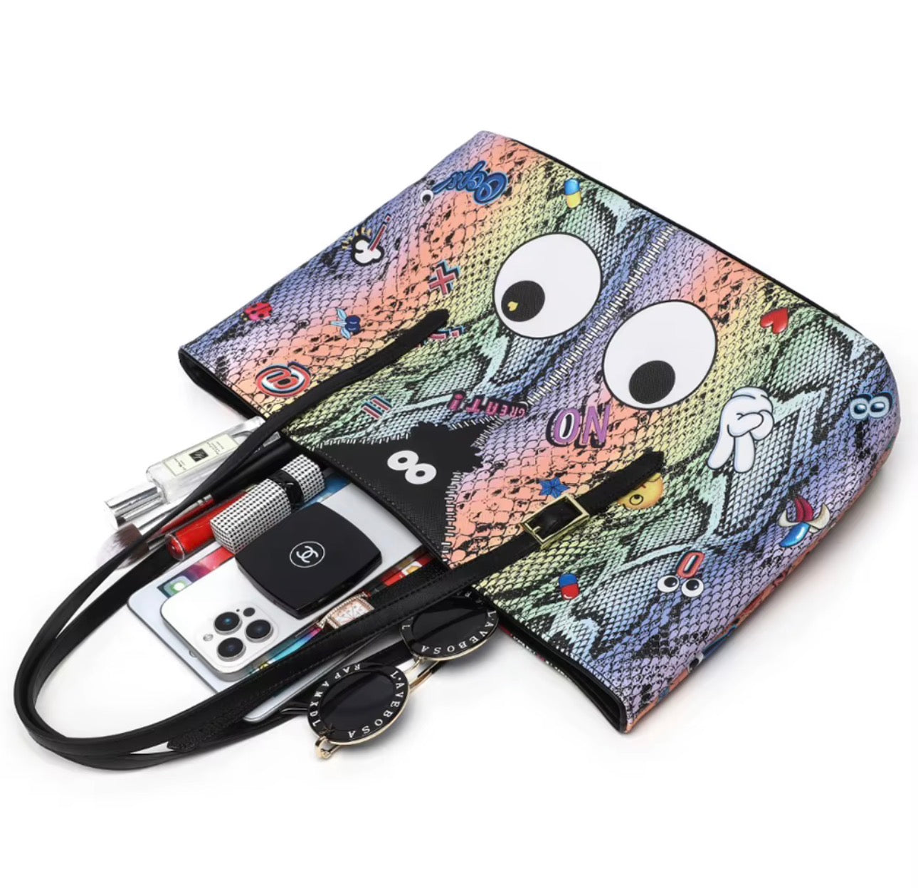 3 in 1 Eye Theme Fun Bag Graffiti