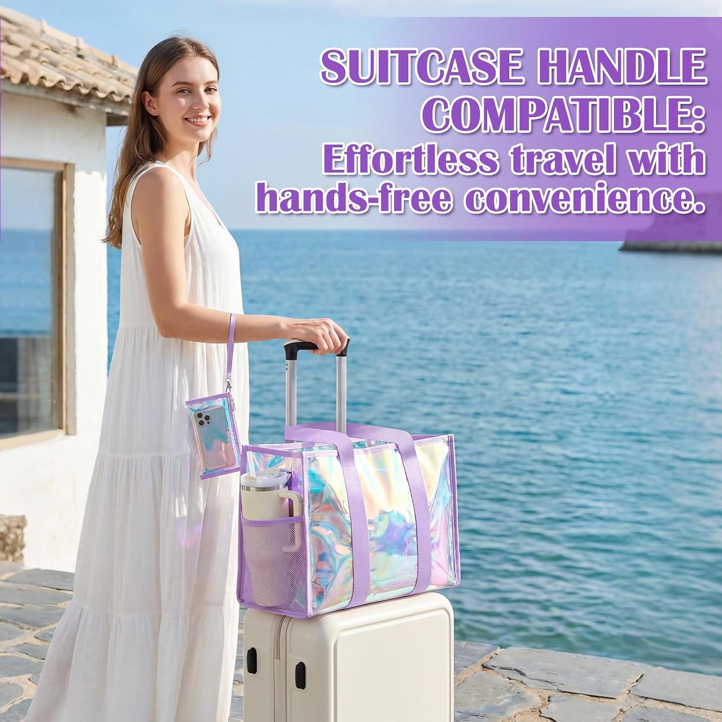 Iridescent Beach Tote Bag