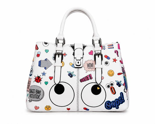 The Loveable Eyes Bag (in white)
