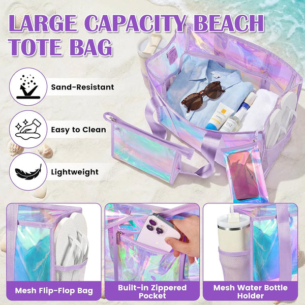 Chic Iridescent Beach Tote