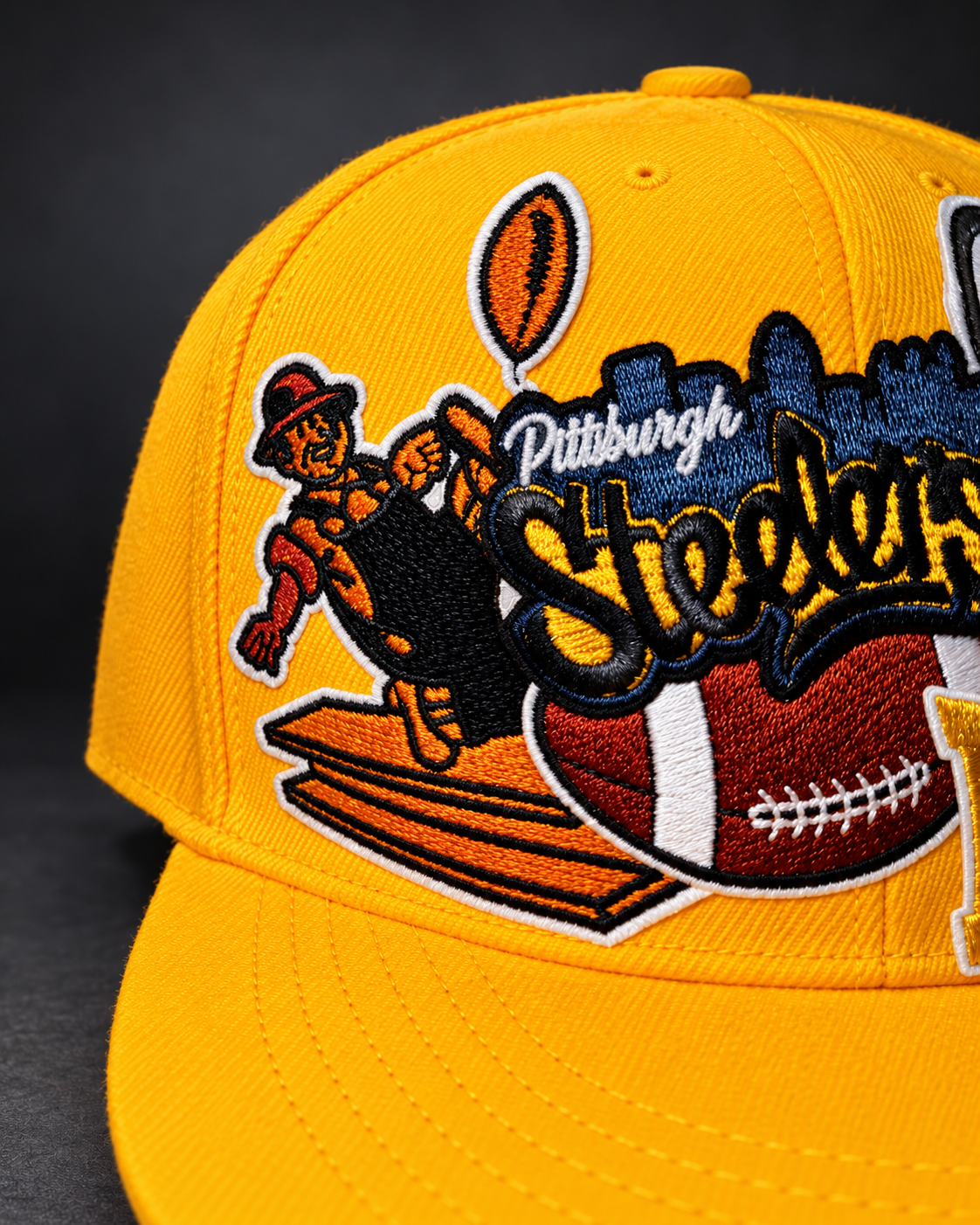 Gold Pittsburgh Game Day Snapback Hat