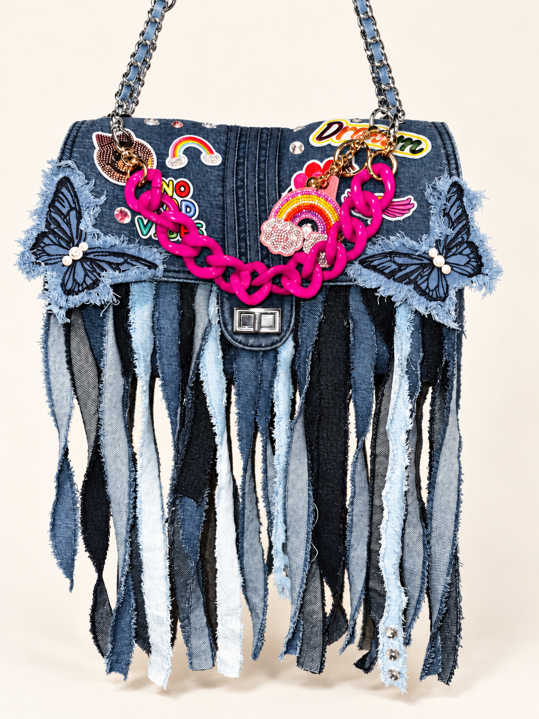 Hippie Shenanigans | Hand-Embellished Denim Handbag