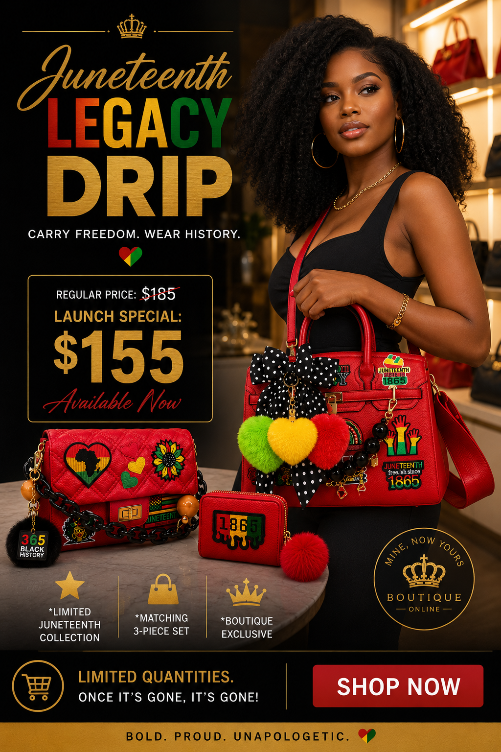 Juneteenth Legacy Drip 3pc Set Sale