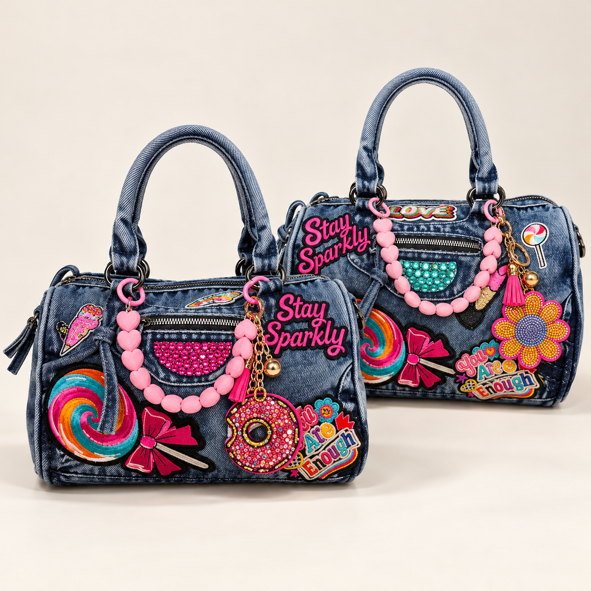 Sweeties Dreams Denim Handbag (Blue)
