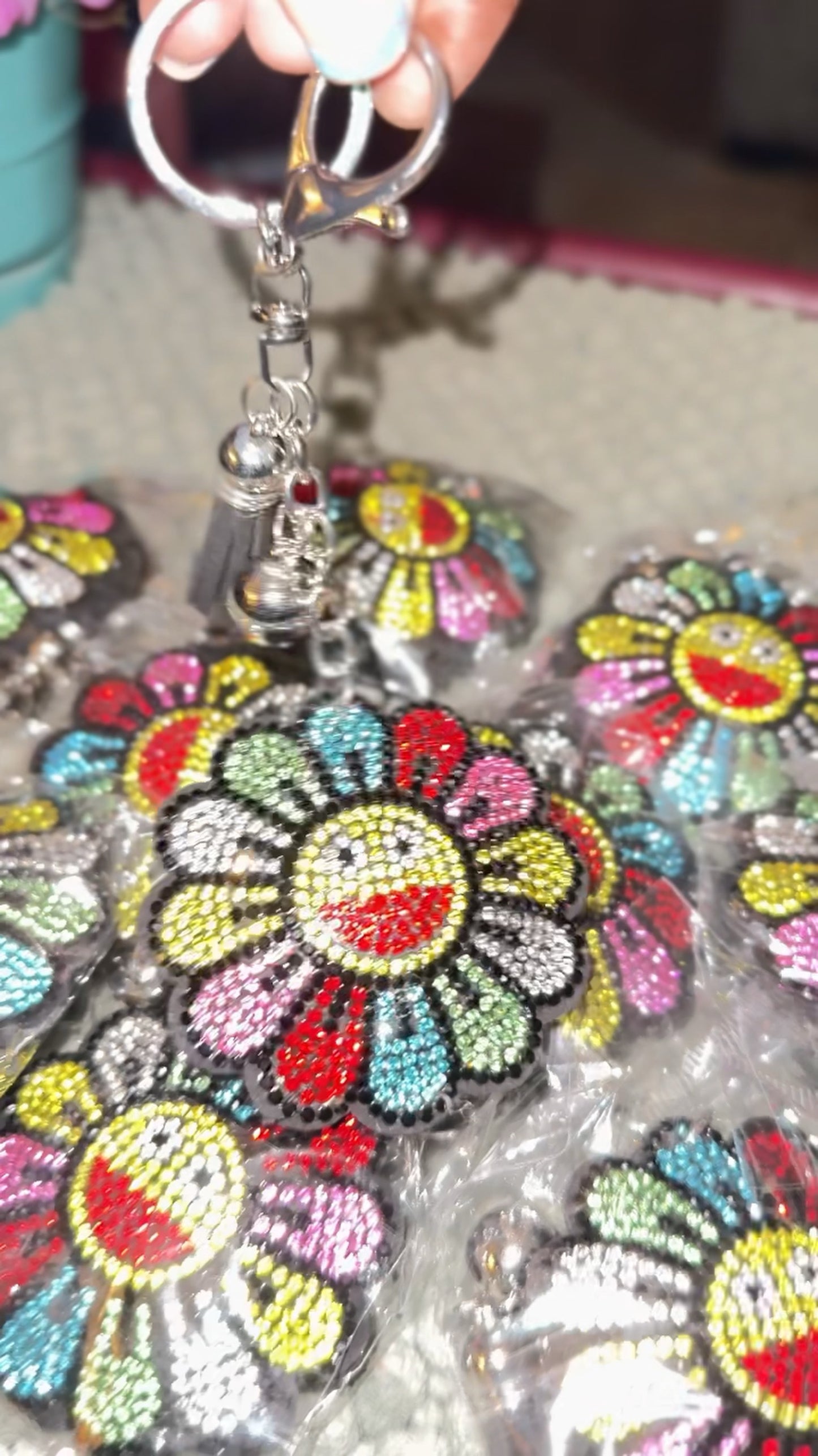 Rainbow Sunflower Charm
