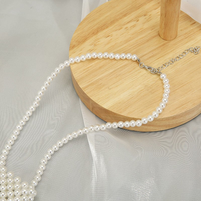The Pearl Agenda: Pearl Tie Necklace & Headpiece Set
