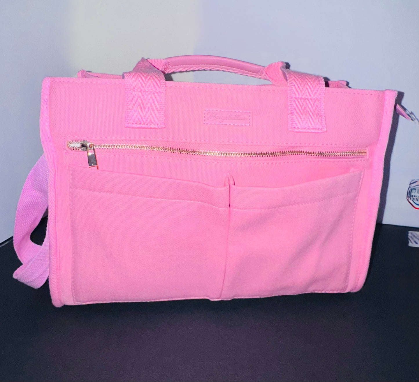 Pink Canvas Tote Bag