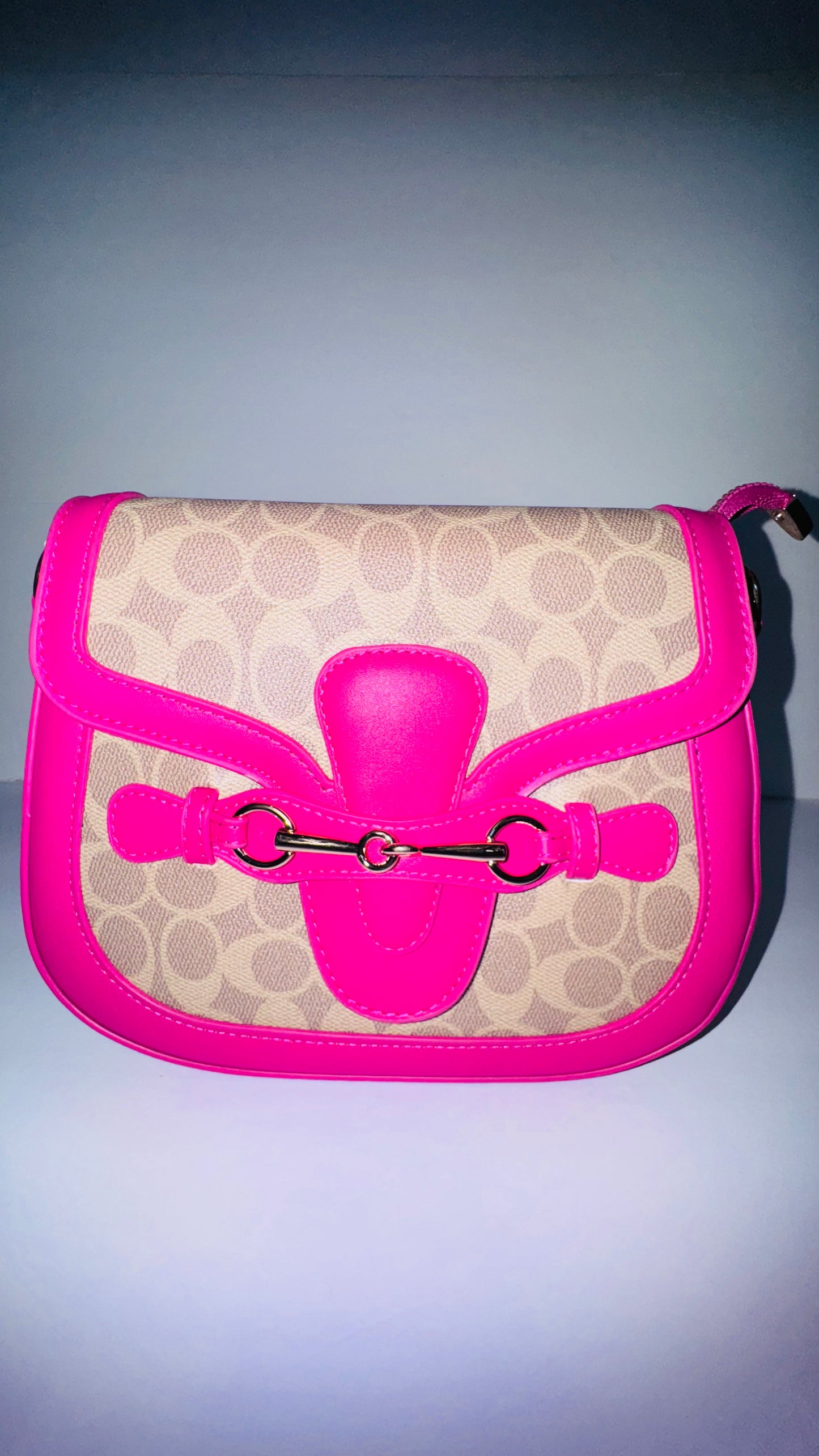 Hot Pink Designer Dupe Crossbody Set