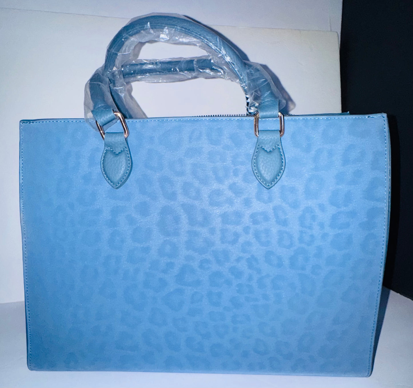 Blue Diamond Quilted 3-Piece Handbag Set