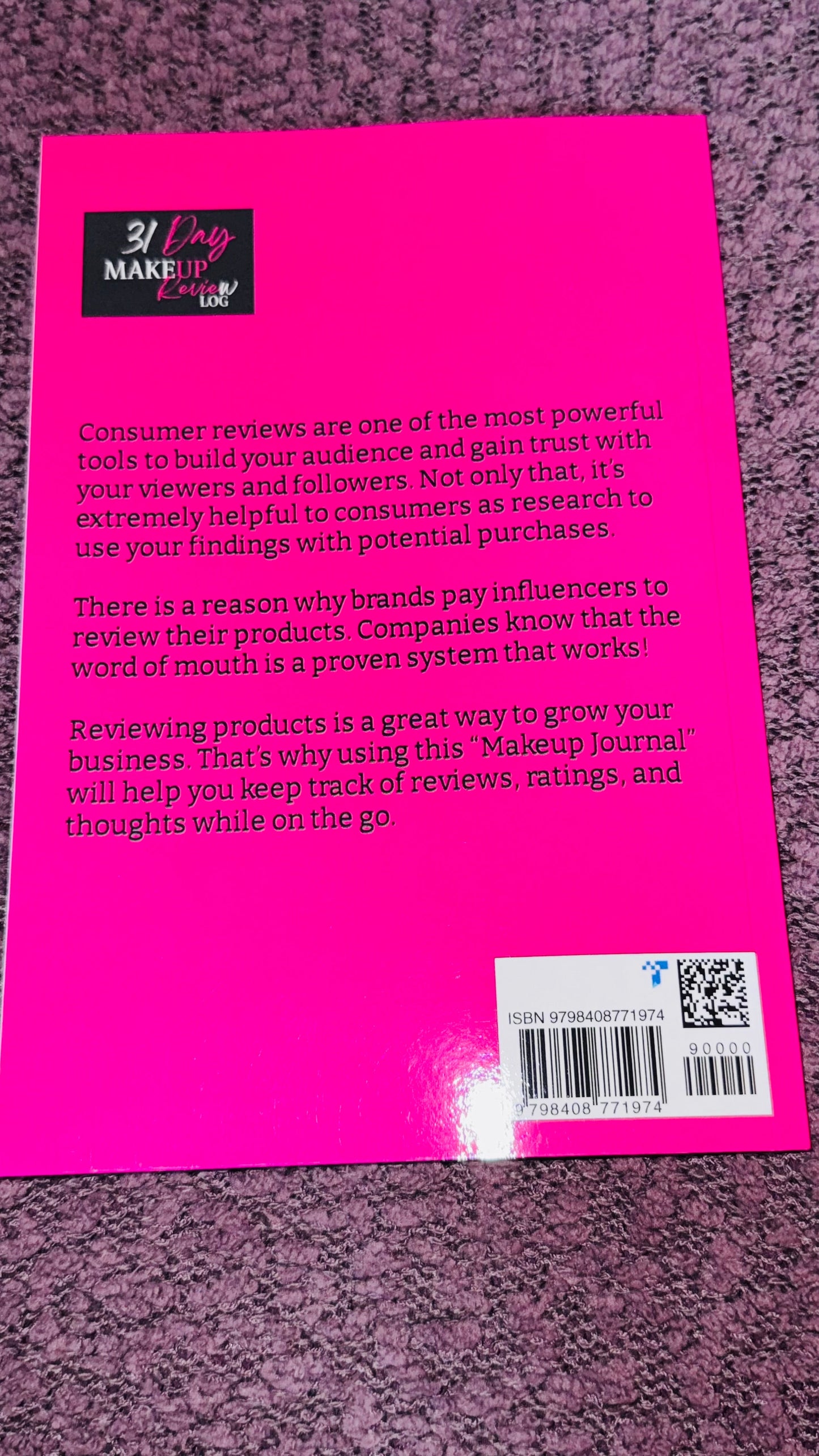 31 Day Makeup Review Journal: Journaling for Success Paperback