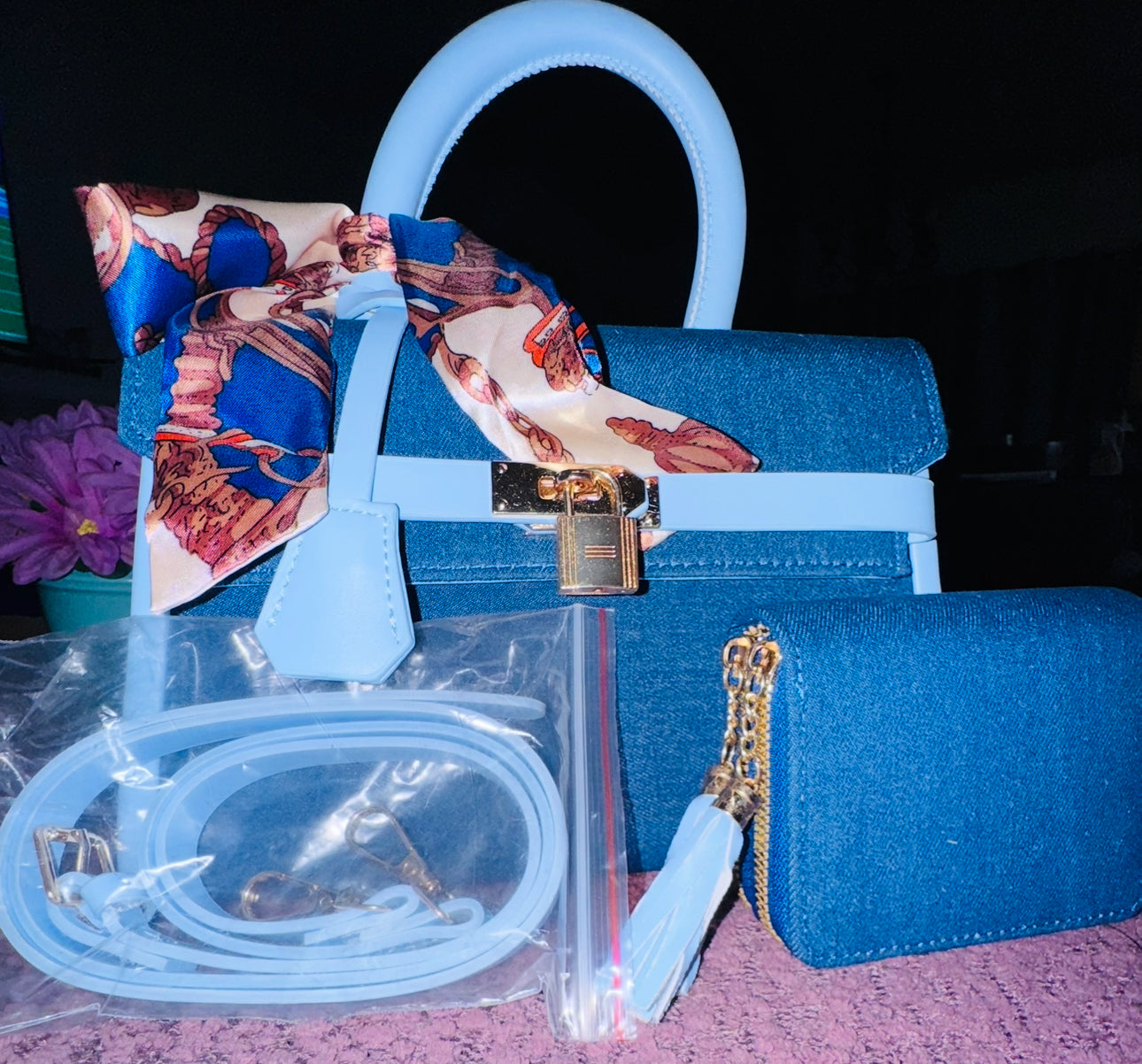 The Preppy Blue Mini Handbag