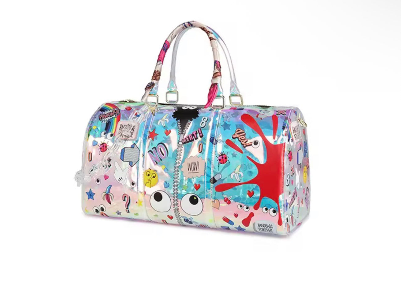 EYE THEME HOLOGRAPHIC DUFFLE
