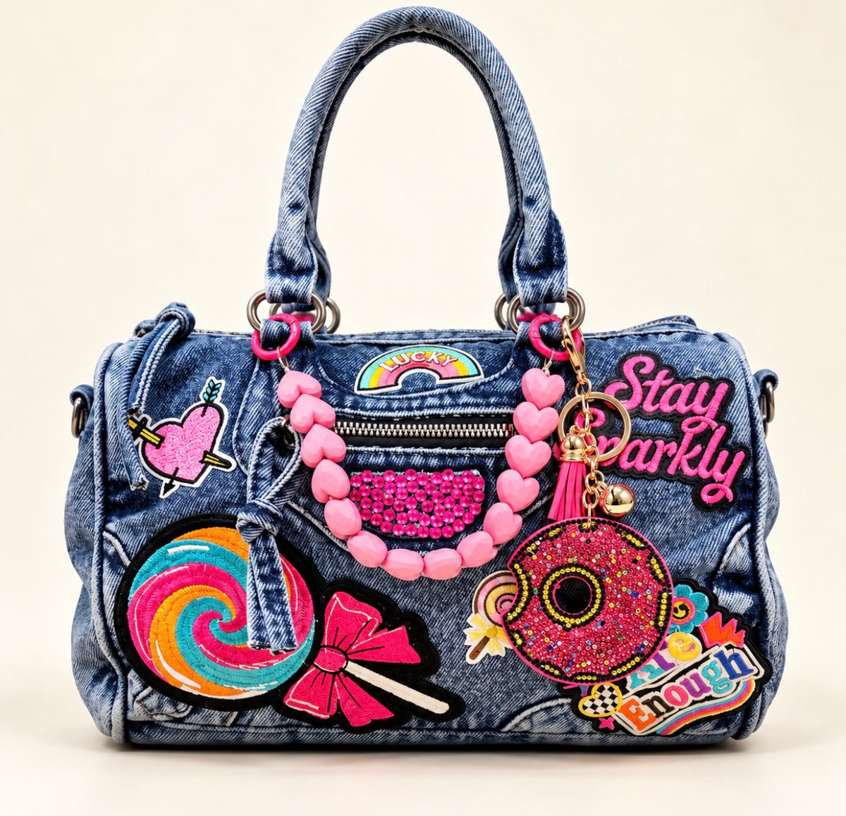 Sweeties Dreams Denim Handbag (Pink)