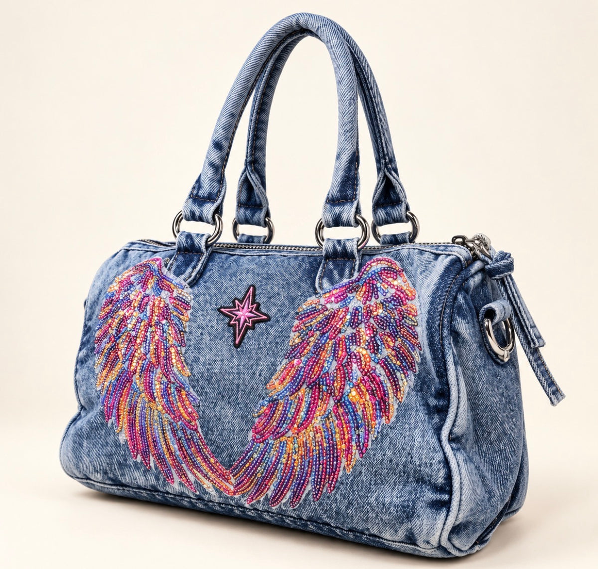 Sweeties Dreams Denim Handbag (Pink)