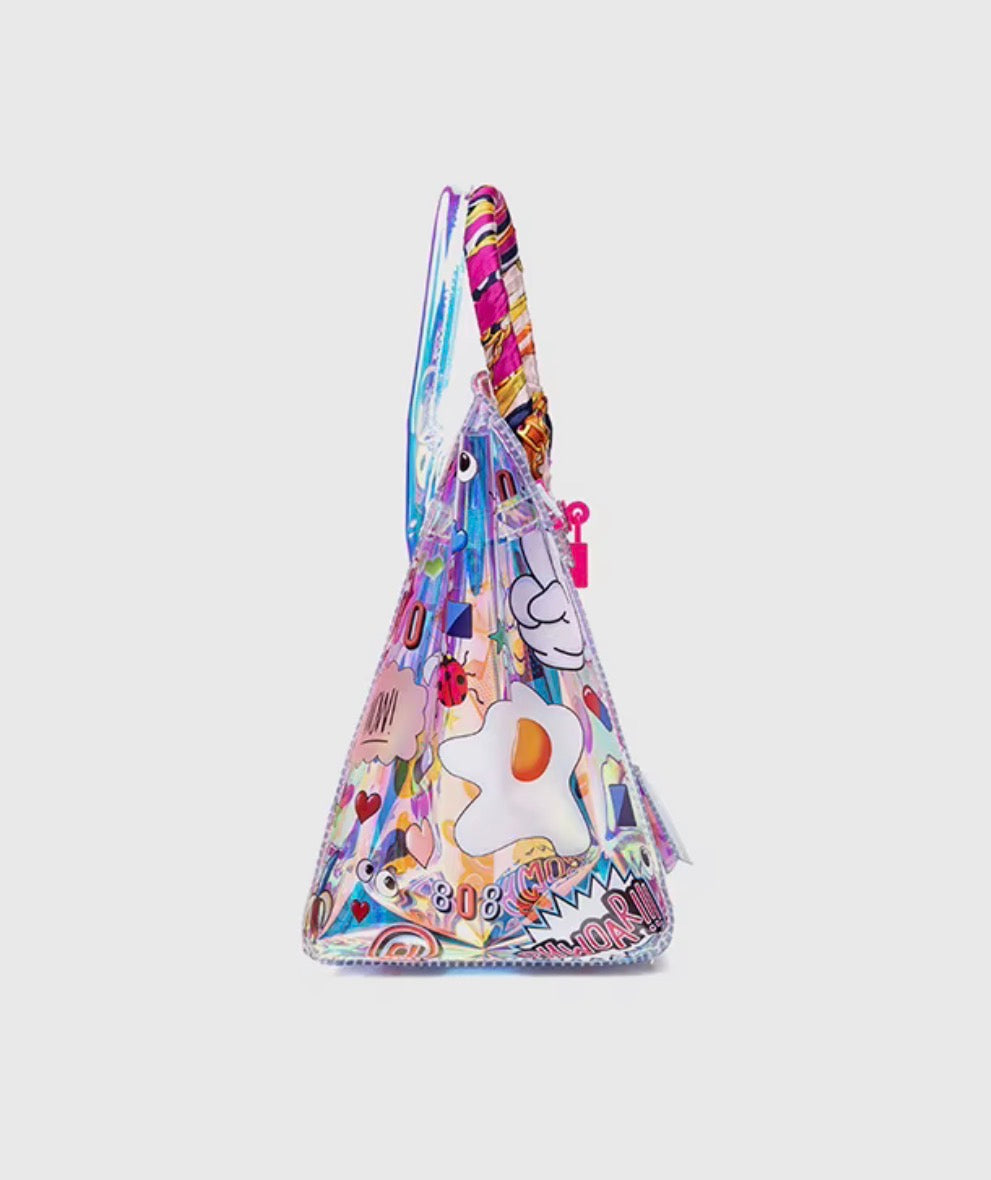 Eye Catching Cartoon Holographic Handbag (Size Small)
