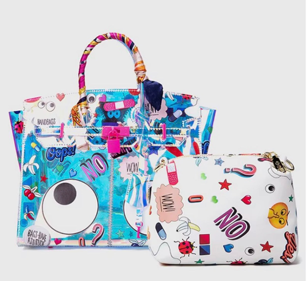 Eye Catching Cartoon Holographic Handbag (Size Small)