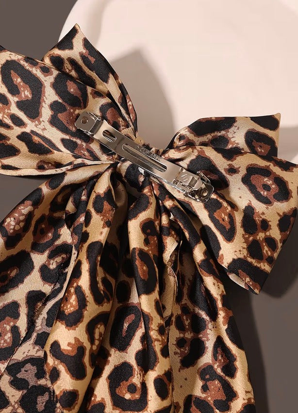 Leopard Luxe Statement Bow