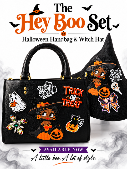 The Hey Boo Halloween Handbag/Witch Hat Se