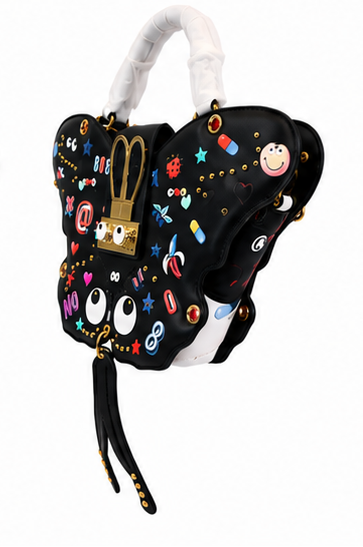 Flutter Pop Eye Theme Butterfly Handbag