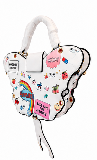 Flutter Pop Eye Theme Butterfly Handbag