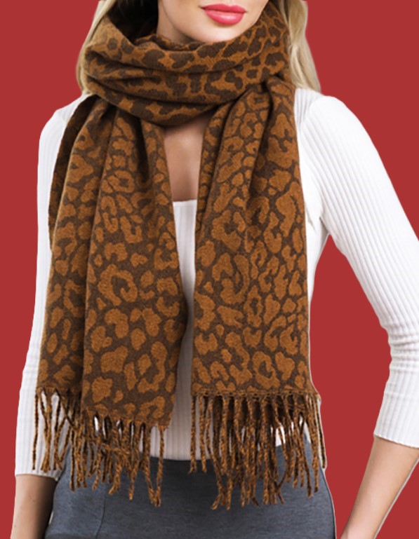 The Brown Leopard Scarf